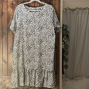 Black and white animal print Dress